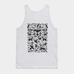 Mexican Otomí Design in Black Tank Top